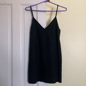 Suede black dress